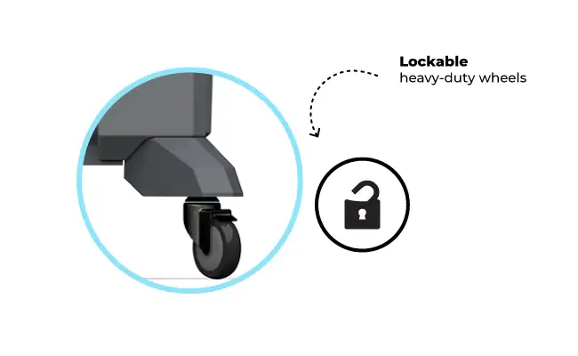 Sturdy Lockable Wheels Air Cooler